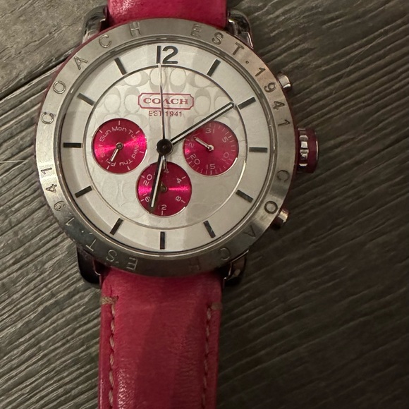Coach Watch with Pink Leather Band - Picture 3 of 12